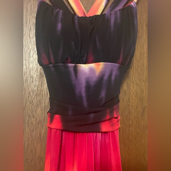 BISOU BISOU SZ-4 Multicolor Crisscross Strap Long Dress - Picture 4 of 8